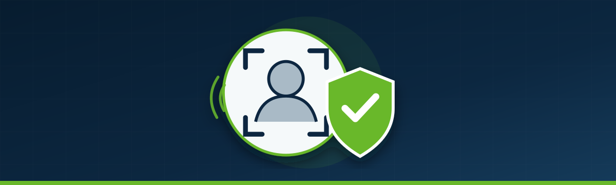 Face scanning frame protected by a privacy shield